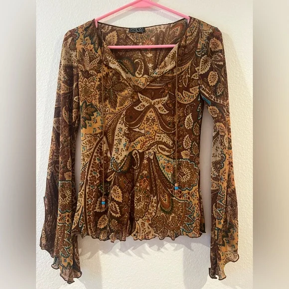 whimsigoth paisley top - Picture 2 of 5